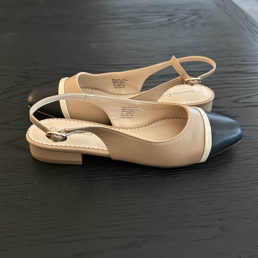 NWB Slingback Captoe Flats - Picture 5 of 6